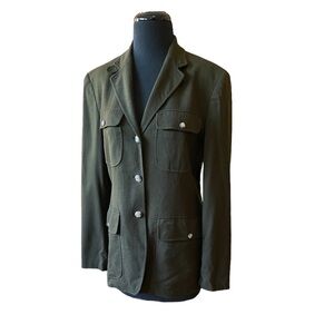 Vintage Ralph Lauren Jacket Blazer Wool Equestrian Horse Head Buttons Sz 6